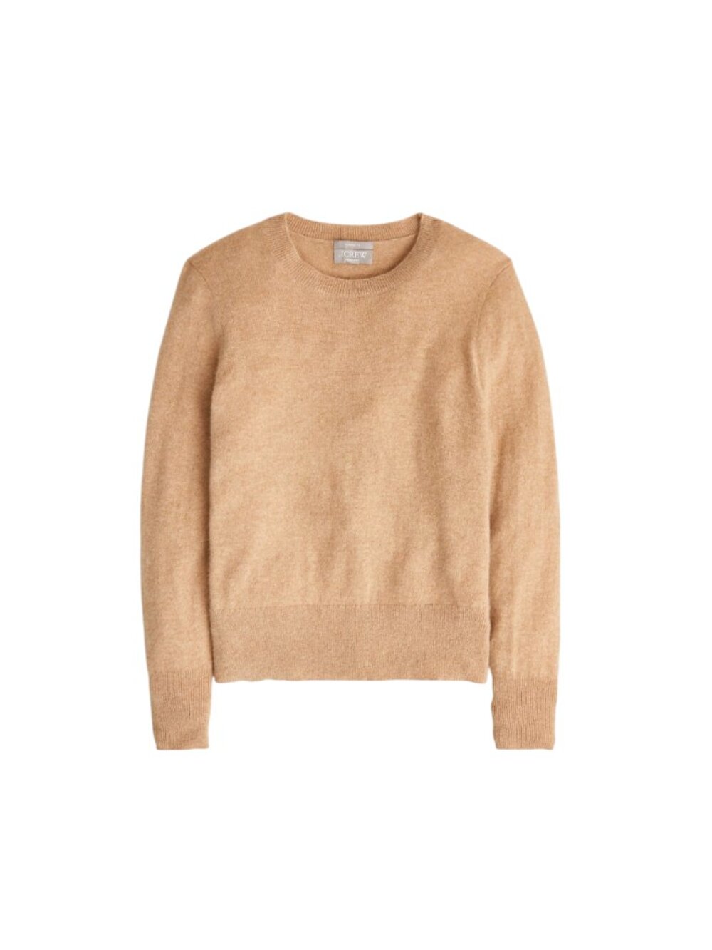 JCrew Classic Cashmere Sweater Womens Small Tan Brown Crew Neck Long Sleeve Knit - Picture 11 of 12